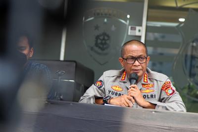 Keterangan pers kasus hukum Jerinx di Polda Metro Jaya, Jakarta Selatan, Sabtu (14/8/2021).