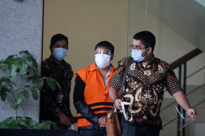 Tersangka Direktur PT Aldira Berkah Abadi Makmur Rudy Hartono Iskandar menjalani pemeriksaan lanjutan di Gedung Merah Putih KPK, Jakarta, Kamis (19/8/2021).