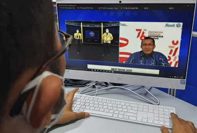 BTN menerima penghargaan sebagai Bank Terbaik 2021 pada ajang Best Bank Award 2021 di Jakarta, Selasa (24/8/2021).