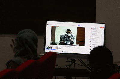 Keterangan pers tentang Capaian Kinerja bidang Penindakan selama semester I/2021 di gedung KPK, Jakarta, Selasa (24/8/2021).