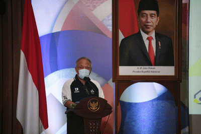 Akad KPR massal yang digelar saat puncak perayaan Hari Perumahan Nasional di Jakarta, Rabu (25/8/2021).