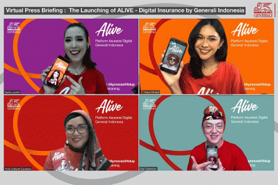 Peluncuran ALIVE powered by Generali secara virtual di Jakarta, Kamis (26/8/2021).
