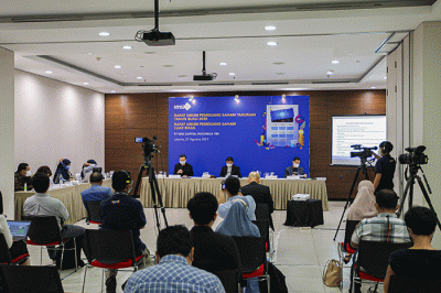 Rapat Umum Pemegang Saham Tahunan dan Rapat Umum Pemegang Saham Luar Biasa PT MNC Kapital Indonesia Tbk di Gedung iNews, Jakarta Pusat, Jumat (27/8/2021).