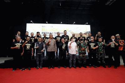 Acara Pemuda Pancasila Bergerak Peduli Sesama di Mako Kafe, Jakarta, Sabtu (28/8/2021).