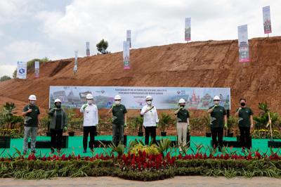 Peresmian pembangunan Lido World Garden di kawasan MNC Lido City, Bogor, Jawa Barat, Rabu (8/9/2021).
