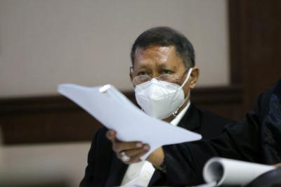 Terdakwa Mantan Direktur Utama PT Pelindo II (Persero) Richard Joost Lino menjalani sidang lanjutan di Pengadilan Tipikor,  Jakarta, Rabu (8/9/2021).