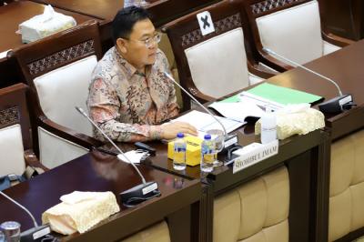 Calon anggota BPK Shohibul Imam mengikuti uji kelayakan dan kepatutan oleh Komisi XI DPR di Kompleks Parlemen Senayan, Jakarta, Rabu (8/9/2021).