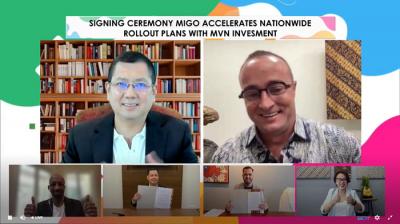 Penandatanganan kerja sama PT MNC Vision Networks Tbk (IPTV) dengan PT Teknologi Migo Indonesia (Migo Indonesia), Kamis (9/9/2021).