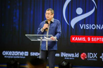 Inagurasi Indonesia Visionary Leader (IVL) season VII dan VIII di MNC Conference Hall, iNews Tower, Jakarta Pusat, Kamis (9/9/2021).