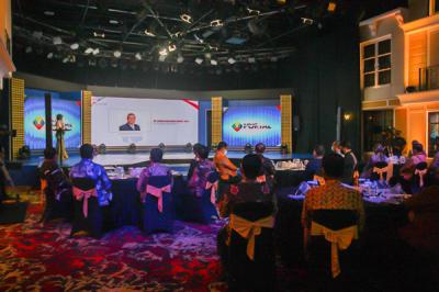Inagurasi Indonesia Visionary Leader (IVL) season VII dan VIII di MNC Conference Hall, iNews Tower, Jakarta Pusat, Kamis (9/9/2021).