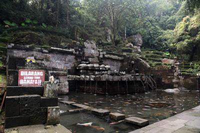 Suasana hening diarea Candi Jolotundo yang berdiri kokoh di desa Seloliman, Kecamatan Trawas, Kabupaten Mojokerto, Jawa Timur, Rabu (15/9/2021).