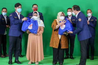 Syukuran HUT Karang Taruna ke-61 dan doa lintas agama untuk nusantara di Jakarta, Minggu, (26/9/2021).