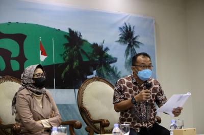 Diskusi Forum Legislasi di Media Center, Nusantara III, Kompleks Parlemen MPR/DPR-DPD, Senayan, Jakarta, Selasa (5/10/2021).