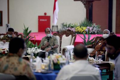 Dialog Badan Kerjasama (BKS) Provinsi Kepulauan di Nusantara IV, Kompleks Parlemen MPR/DPR-DPD, Senayan, Jakarta, Rabu (6/10/2021).