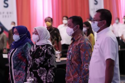 Pembukaan Rapat Kerja Nasional (Rakernas) Tahun 2021 di Sentul, Bogor, Jawa Barat, Rabu (6/10/2021).
