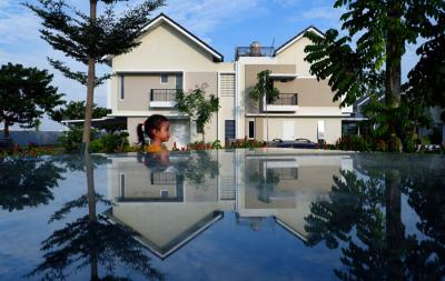 Kawasan perumahan di Summarecon Mutiara Makassar, Selasa (12/10/2021).