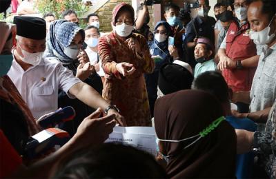 Mensos Tri Rismaharini melakukan kunjungan kerja ke Kabupaten Lombok Timur, Kabupaten Sumbawa, dan Kota Mataram, Nusa Tenggara Barat (NTB).