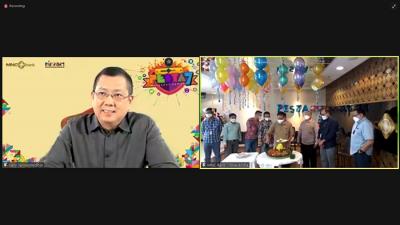 Perayaan HUT ke-7 dengan tema Pesta 7 bersama melayani semua, MNC Bank terus berkomitmen menjadi salah satu Bank Digital di Indonesia, Jumat (15/10/2021).