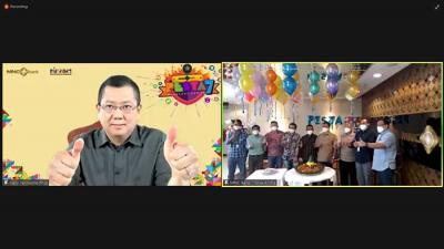 Perayaan HUT ke-7 dengan tema Pesta 7 bersama melayani semua, MNC Bank terus berkomitmen menjadi salah satu Bank Digital di Indonesia, Jumat (15/10/2021).