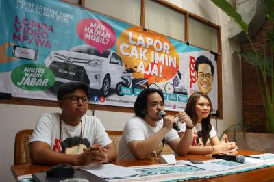 Jumpa pers terkait lomba video pendek dengan tema Lapor Cak Imin Aja! di Kopi Kina, Jakarta Selatan, Minggu (17/10/2021).