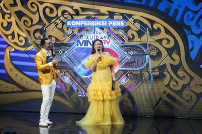 Konferensi Pers menjelang Malam Puncak Kilau Raya HUT MNCTV ke-30 di Studio RCTI+, Kebon Jeruk, Jakarta Barat, Selasa  (19/10/2021).