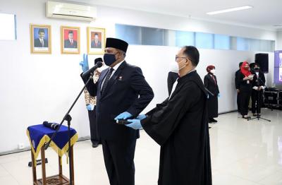 Pelantikan dilaksanakan di Kantor BNPP, Jakarta Pusat, pada Kamis (21/10/2021).