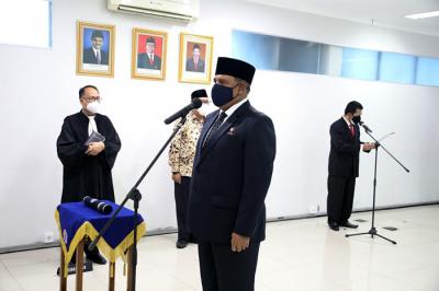 Pelantikan dilaksanakan di Kantor BNPP, Jakarta Pusat, pada Kamis (21/10/2021).