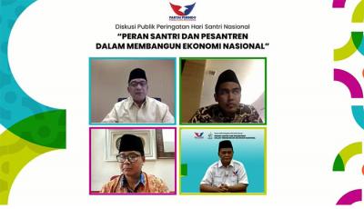 Partai Perindo mempersembahkan diskusi publik peringatan Hari Santri Nasional tahun 2021.