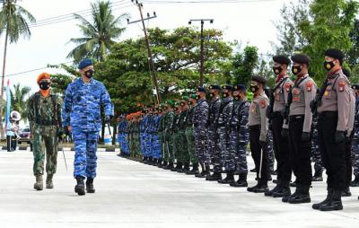 Kasau Marsekal TNI Fadjar Presetyo meresmikan empat satuan baru guna memperkuat pertahanan wilayah udara Indonesia di Ranai Jumat (22/10/2021).