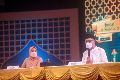Jumpa pers Anugerah Syiar Ramadan 2021 di Gedung LPP RRI, Jakarta Pusat, Jumat (22/10/2021).