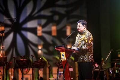 HUT Ke-57 Partai Golkar di Kantor DPP Partai Golkar, Jakarta Barat, Sabtu (23/10/2021).