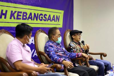 Diskusi Empat Pilar MPR di Media Center, Nusantara III, Kompleks Parlemen MPR/DPR-DPD, Senayan, Jakarta, Rabu (27/10/2021).