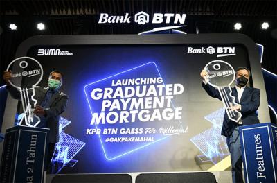 Peluncuran fitur baru KPR BTN Gaess For Millenials yaitu Graduated Payment Mortgage (GPM) di Jakarta, Kamis (28/10/2021).