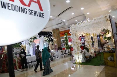 Pembukaan Serba Serbi Manten Expo, di Atrium Cito Mall, Surabaya, Jawa Timur, Kamis (28/10/2021).
