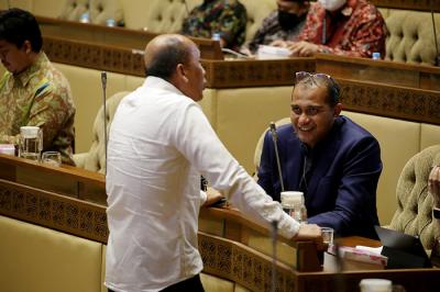 Rapat dengar pendapat umum dengan Komisi II DPR RI di Kompleks Parlemen, Senayan, Jakarta, Selasa, (2/11/2021).