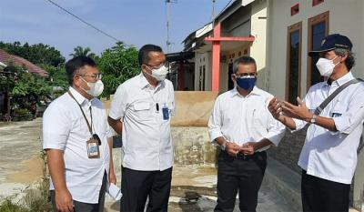 Kunjungan ke lokasi perumahan subsidi yang memperoleh fasilitas KPR FLPP BTN di Pekanbaru, Selasa (2/11/2021).