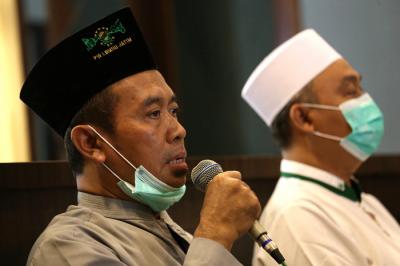Jumpa pers tentang Cryptocurrency dan Bursa Kripto, di kantor PWNU Jawa Timur, Selasa (2/11/2021).