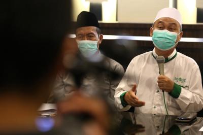 Jumpa pers tentang Cryptocurrency dan Bursa Kripto, di kantor PWNU Jawa Timur, Selasa (2/11/2021).