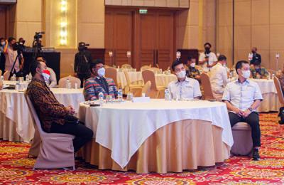 Musyawarah Nasional Asosiasi Penyelenggara Jaringan Telekomunikasi (APJATEL) di Jakarta, Rabu (3/11/2021).