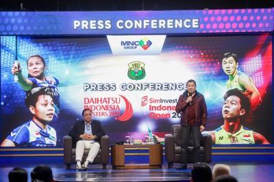Press Conference Indonesia Master 2021 & Indonesia Open 2021 di INews Tower, Jakarta, Senin (8/11/2021).