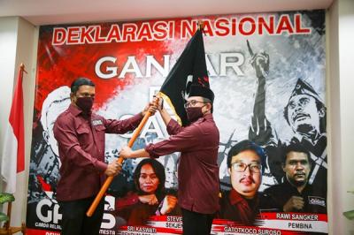 GARIS menggelar deklarasi dukungan kepada Gubernur Jawa Tengah, Ganjar Pranowo maju sebagai calon presiden 2024 di Jakarta, Rabu (10/11/2021).