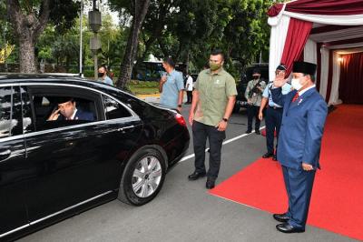 Presiden Joko Widodo meresmikan Tugu Api Semangat Indonesia Merdeka Tidak Pernah Padam di Lapangan Bela Negara, Kementerian Pertahanan.
