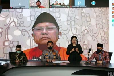 Keterangan pers terkait kasus penangkapan terduga teroris jaringan Jamaah Islamiyah (JI) di Gedung Divisi Humas Polri, Jakarta, Rabu, (17/11/2021).