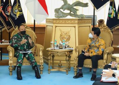 Kepala Staf Angkatan Udara (Kasau) Marsekal TNI Fadjar Prasetyo menerima kunjungan Direktur Utama PT Dirgantara Indonesia (PTDI) Elfien Guntoro.