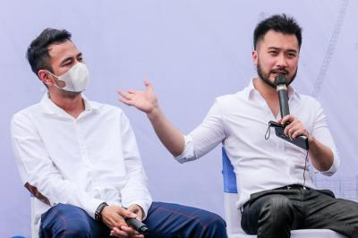 Groundbreaking RANS Prestige Sportainment di Pantai Indah Kapuk 2, Tangerang, Banten, Senin (22/11/2021).