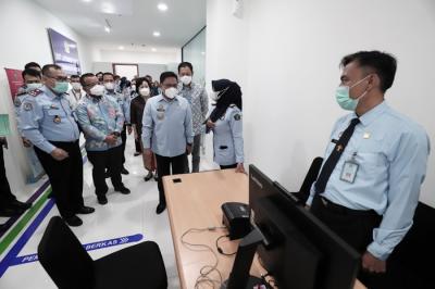 Grand opening ULP Kantor Imigrasi Kelas I TPI Jakarta Timur, Senin (29/11/2021).