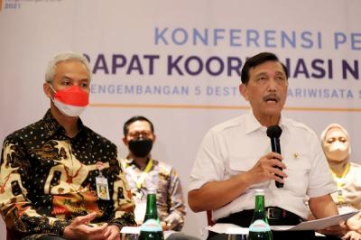 Rapat Koordinasi Nasional Pengembangan Lima Destinasi Pariwisata Super Prioritas (Rakornas Lima DPSP), Jakarta, Rabu (1/12/2021).
