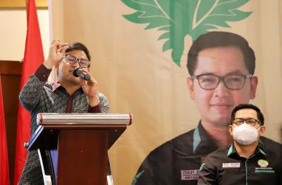 Training of Trainer (ToT) Nasional Akademi Kader Militan DKN Garda Bangsa 2021 di Jakarta, Rabu (1/12/2021).
