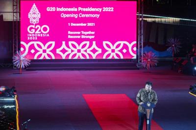 Ceremony Presidensi G20 di Lapangan Banteng, Jakarta Pusat, Rabu (1/12/2021).