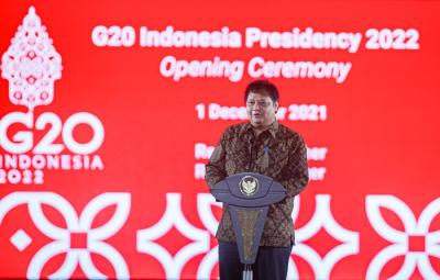 Ceremony Presidensi G20 di Lapangan Banteng, Jakarta Pusat, Rabu (1/12/2021).